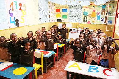 Children enjoy lessons in a nursery school. NGO is advocating for quality early childhood development and care. The New Times / File.