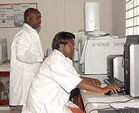 RBS staff in Lab.Trade Mark East Africa urges uniform standards. The New Times / File.