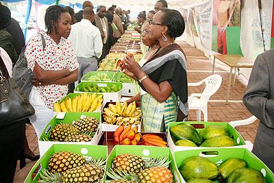 Visitors at a recent Agro-exhibition in Kigali. The New Times / File.