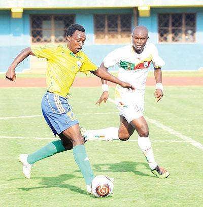 Kipson Atuheire scored the second goal for the Junior Wasps yesterday in Kampala. The New Times/File.