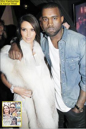 Kim Kardashian and Kanye West.