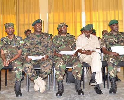 Millitary officers were awarded certificates after completion.  The New Times / B. Mukombozi.