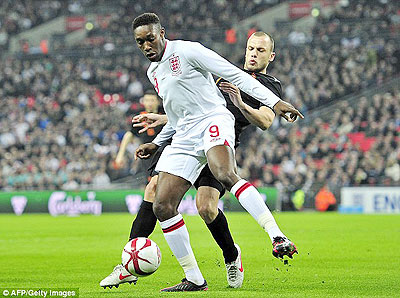 Welbeck looks certain to go to Euro 2012 with England. Net photo.