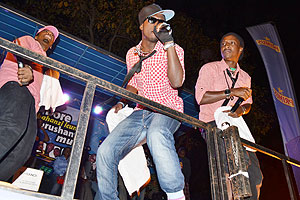 Urban Boyz take to the stage during last yearu2019s Primus Guma Guma competition u2013 the title was claimed by R&B singer Tom Close. The New Times / File.