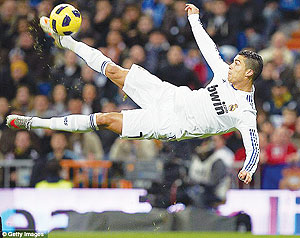 Cristiano Ronaldo in action for Real Madrid. Net photo.