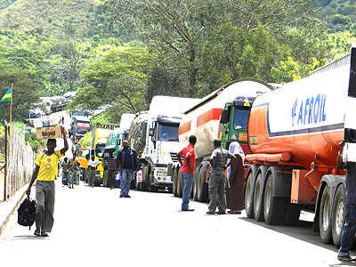 Travellers along Rusumo border are pleased with electrification. The New Times / S.Rwembeho.