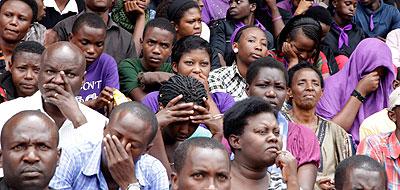 Some of the people who turned up during the 18th commemoration held at Amahoro national stadium in Remere. The Sunday Times, T. Kisambira