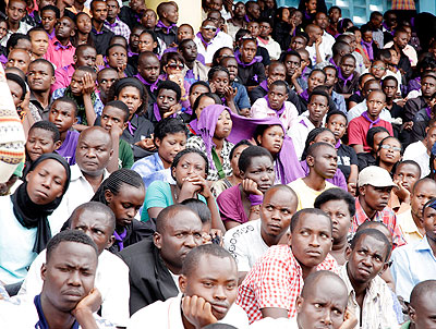 Rwandans at Amahoro stadium commemorating the 1994 Genocide against the Tutsi. The New Times / File.