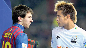 Pele has raised eyebrows by claiming Lionel Messi (left) is not as good as Neymar (right). Net photo.