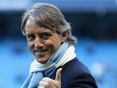 So close but yet so far; Mancini has transformed City into title hopefuls. Net photo.