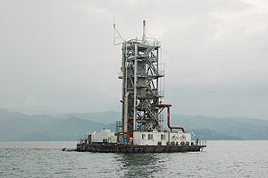 A Methane Gas plant in Lake Kivu, Rubavu District. The New Times / File.