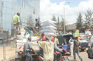 Small business operators in down town in Kigali. RRA seeks to expand tax base by taxing traders in the informal sector. The New Times / T. Kisambira.