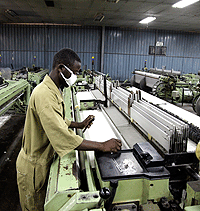 A worker at Utexrwa Textile Industry. The New Times / Timothy Kisambira