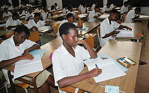 Students doing  exams in the past. The NewTimes / File. 