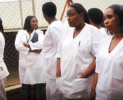 Medical staff at Muhima Hospital. The Sunday Times / File.