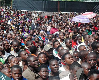 Rwandans gather at a function. The report indicates many feel secure. The Sunday Times / File photo.