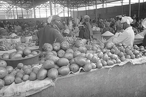 Fruit sellers in a rural market. The New Times / File.