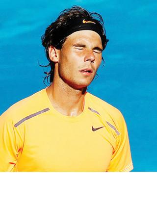 Rafael Madal as crictical of the blue Madrid clay court. Net photo.