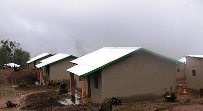 Some of the houses Rwanda Red Cross donated to widows and orphans in Gicumbi district. The Sunday Times / Susan Babijja.