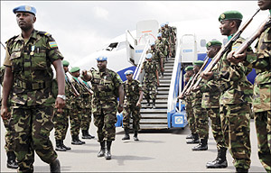 RDF peacekeepers returning from their tour of duty in Darfur. This was the last contingent to return this year. The New Times / Timothy Kisambira.