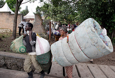 Congolese refugees at the Nkamira Transit Camp.  The New Times / File.