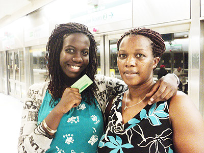 ashaba Kamahoro with her mom on the previous mothers day. The New Times / P. Buchana.