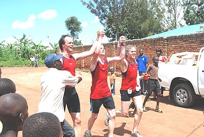 The Dutch visitors completed the 42 kilometers marathon in Rwamagana. The New Times / S. Rwembeho.