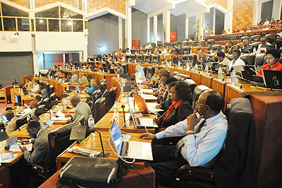 Members of the chamber of Deputies during a past plenary session. The New Times / File.