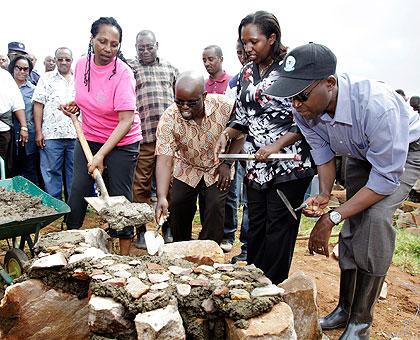 (R-L) State Minister in charge of Primary and Secondary Education, Mathias Harebamungu, Odette Uwamariya, Governor of Eastern Province, Minister for Youth, Jean Philbert Nsengimana, and Director General in the Office of the First lady, Radegonde Ndejuru l