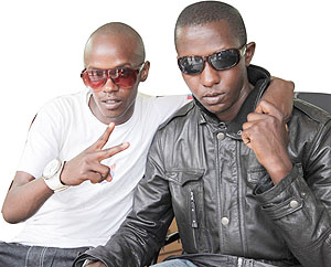 (L-R) Ally-G and Kapten Elizo. The New Times / Timothy Kisambira.