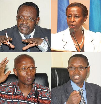 Francois Kanimba,Louise Mushikiwabo.Musa Fazil Harelimana,Mathias Harebamungu. 