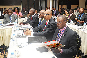 Delegates at the Shelter -Afrique conference in Kigali yesterday. The New Times / John Mbanda.