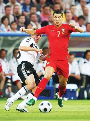 Cristiano Ronaldo Cristiano Ronaldo of Portugal is challenged by Philipp Lahm in a previous encounter. Net photo.