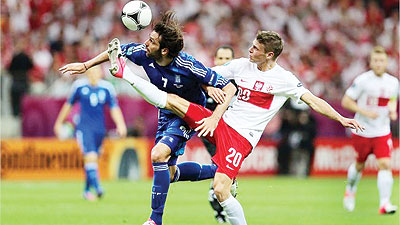 Greece held Poles in dramatic EURO opener on Friday. Net photo.