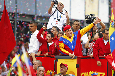 Chavez's approval ratings have remained above 50 per cent during the past year despite his illness. Net photo.