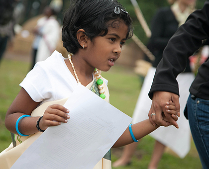 A young girl who participated in baby gorilla naming. The Sunday Times/ Robyn Spector.