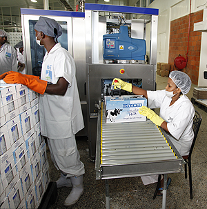 Inyange Industries: The milk  processing section at Inyange Industries . The New Times / File.