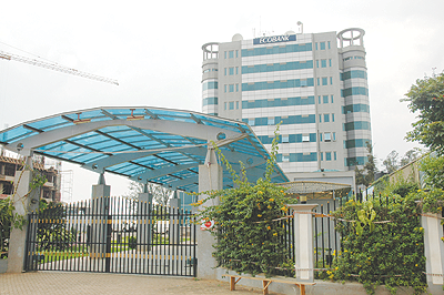 Ecobank office in Kigali. The New Times / File.