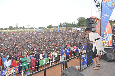 One of the two female artistes are battling it out in the Primus Guma Guma Superstar competition.