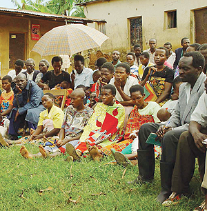 Community members during a past Gacaca hearing. The New Times / File.