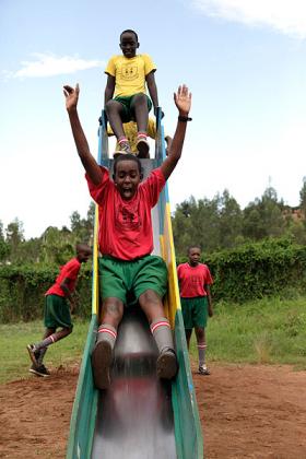 Kids of Kigali Parents having fun. Ten year old Mukandayisenga would love to be in school like other children. The New Times / Timothy Kisambira.