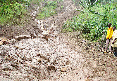 The trail of destruction. Two villages were reportedly wiped out. Net photo.