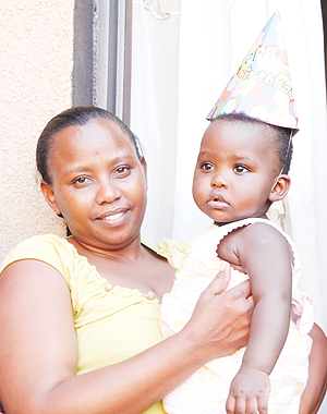 Mya and her mummy.