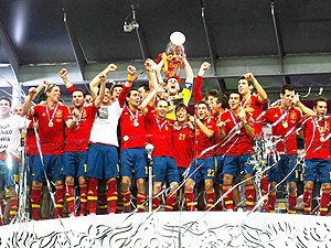 Spain have won the 2012 European Championships after a stunning 4-0 win over Italy in the final. Net photo.