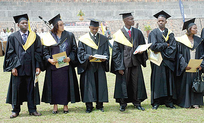 SFB graduates. The school is celebrating 10 years of existence. The New Times / File.