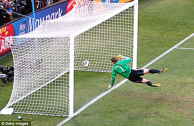 Goal-line technology may mean incidents such as Frank Lampardu2019s u2018goalu2019 in the 2010 World Cup will be accepted. Net photo