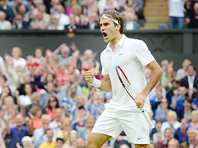 Roger Federer made a fast start, taking the first set 6-3. Net photo