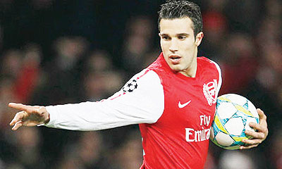 Robin van Persie cannot be deemed a mercenary after all those seasons in north London. Net photo.