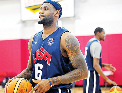 This will be LeBron Jamesu2019 third Olympics. He helped Team USA win the gold medal in 2008. Net photo.