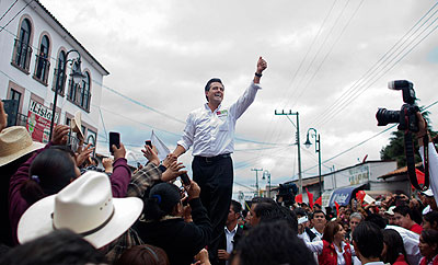 Pena Nieto was pegged to win the race by double digits in opinion polls throughout. Net photo.